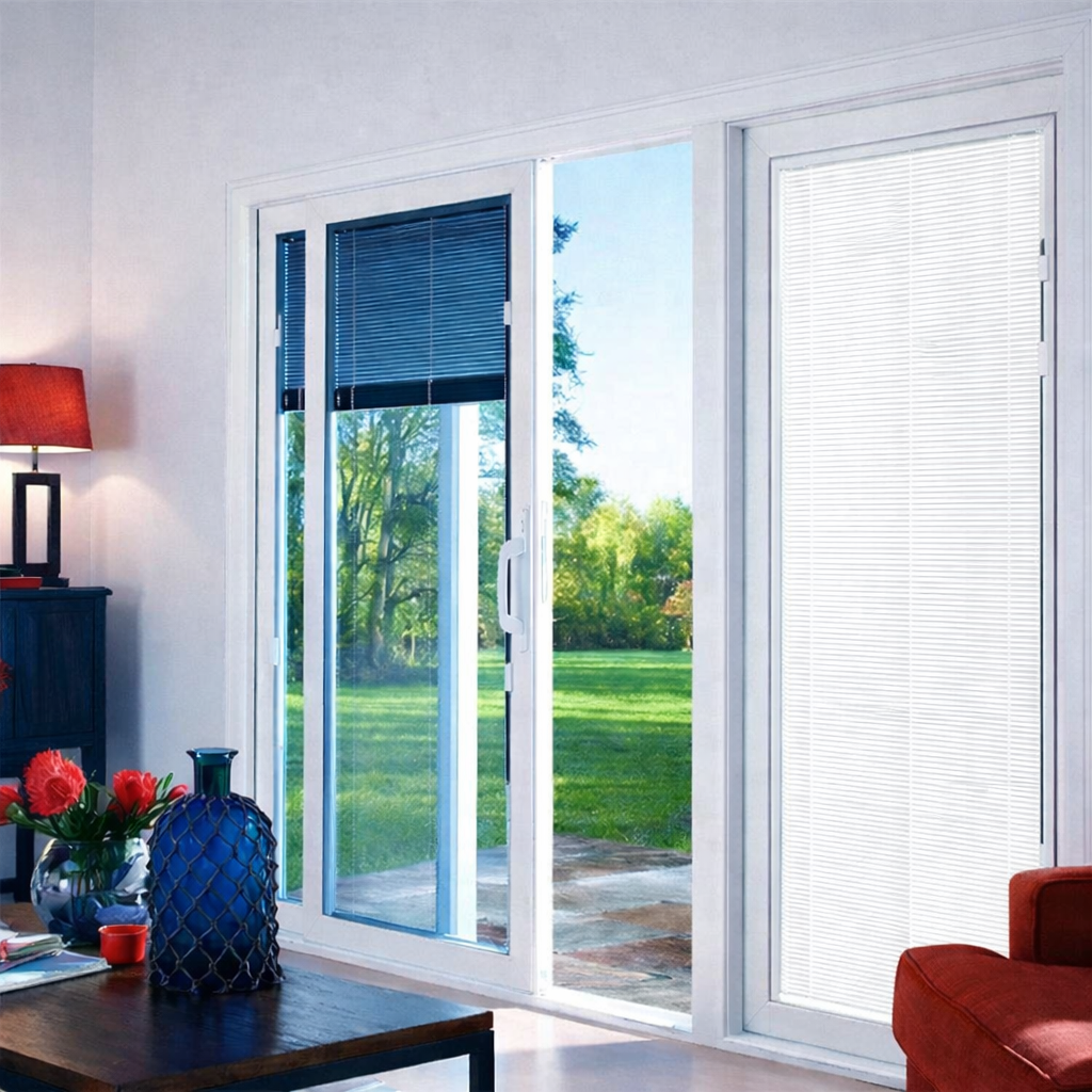 Glass door replacement in Denver showing residential sliding glass doors